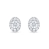Thumbnail Image 1 of 1-1/2 CT. T.W. Certified Lab-Grown Diamond Oval Frame Stud Earrings in 10K White Gold (F/VS2)