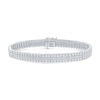 Thumbnail Image 1 of 6 CT. T.W. Certified Lab-Grown Diamond Triple Row Bracelet in 10K White Gold (F/VS2)
