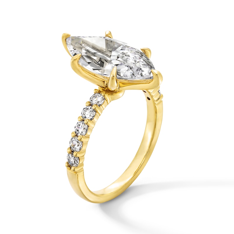 Main Image 3 of 4-1/2 CT. T.W. Marquise-Cut Certified Lab-Grown Diamond Engagement Ring in 14K Gold (F/VS2)