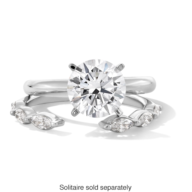Main Image 3 of 3/8 CT. T.W. Marquise-Cut Certified Lab-Grown Diamond Solitaire Enhancer in 14K White Gold (F/VS2) - Size 7