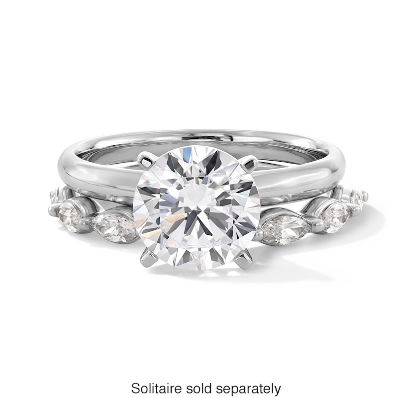 Main Image 4 of 3/8 CT. T.W. Marquise-Cut Certified Lab-Grown Diamond Solitaire Enhancer in 14K White Gold (F/VS2) - Size 7