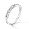 Thumbnail Image 2 of 1/2 CT. T.W. Marquise and Round Certified Lab-Grown Diamond Wave Stackable Band in 10K White Gold (F/VS2)