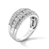 Thumbnail Image 2 of 1 CT. T.W. Certified Lab-Grown Diamond Multi-Row Scallop Border Band in 14K White Gold (F/VS2)