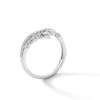 Thumbnail Image 2 of 1/2 CT. T.W. Marquise and Round Certified Lab-Grown Diamond Double Row Contour Band in 14K White Gold (F/VS2)
