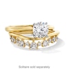 Thumbnail Image 3 of 3/8 CT. T.W. Certified Lab-Grown Diamond Alternating Contour Band in 14K Gold (F/VS2)
