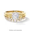 Thumbnail Image 4 of 3/8 CT. T.W. Certified Lab-Grown Diamond Alternating Contour Band in 14K Gold (F/VS2)