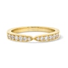 Thumbnail Image 1 of 1/4 CT. T.W. Certified Lab-Grown Diamond Pinched Band in 14K Gold (F/VS2)