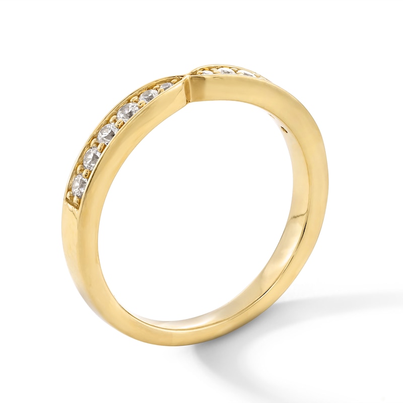 Main Image 2 of 1/4 CT. T.W. Certified Lab-Grown Diamond Pinched Band in 14K Gold (F/VS2)