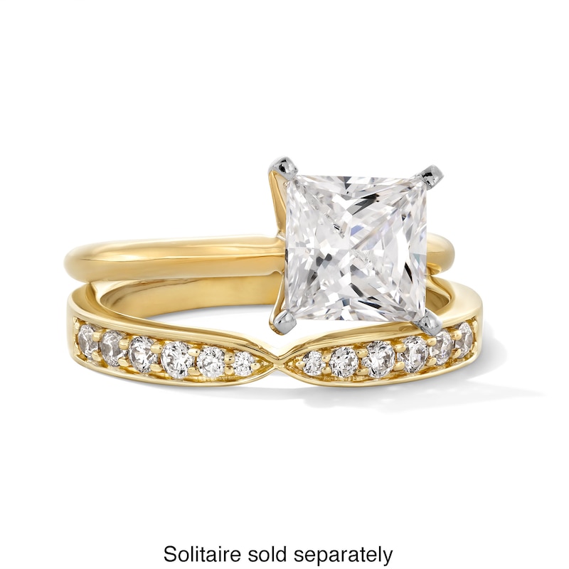 Main Image 3 of 1/4 CT. T.W. Certified Lab-Grown Diamond Pinched Band in 14K Gold (F/VS2)