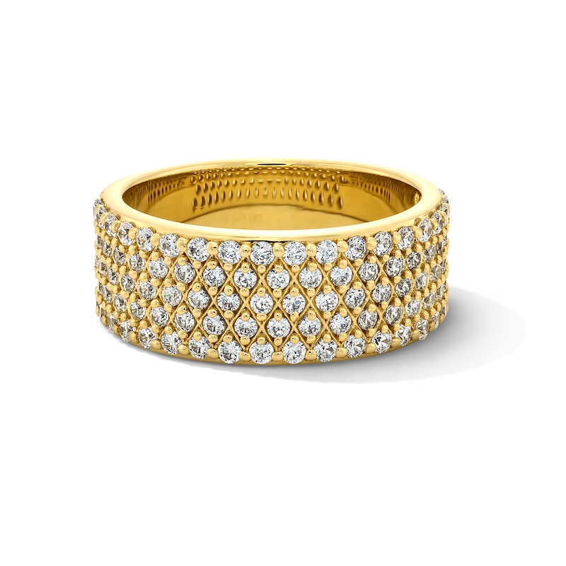 Main Image 1 of 1 CT. T.W. Certified Lab-Grown Diamond Multi-Row Band in 14K Gold (F/VS2)