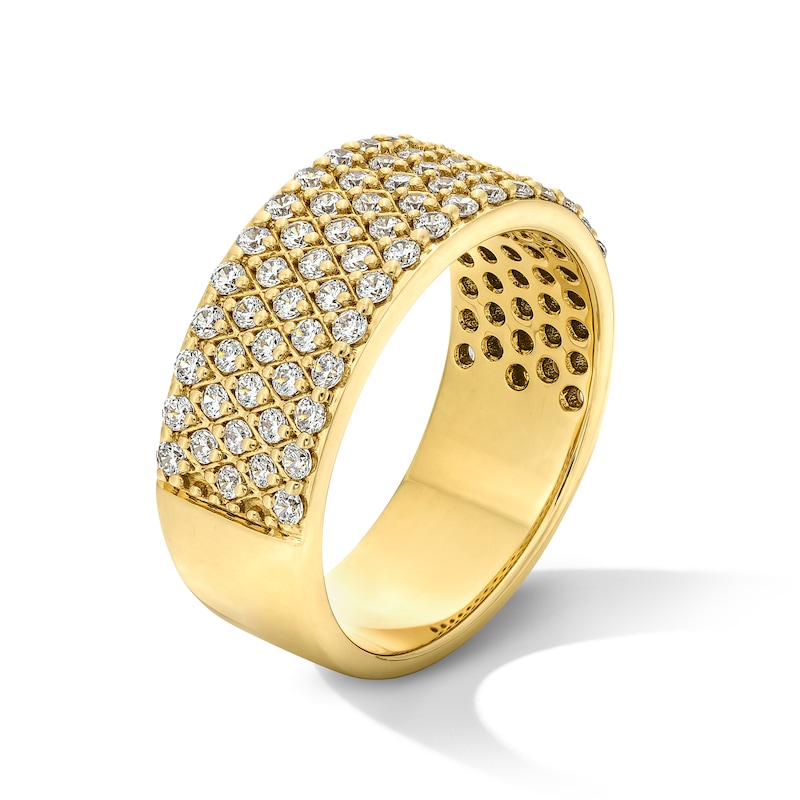 Main Image 2 of 1 CT. T.W. Certified Lab-Grown Diamond Multi-Row Band in 14K Gold (F/VS2)