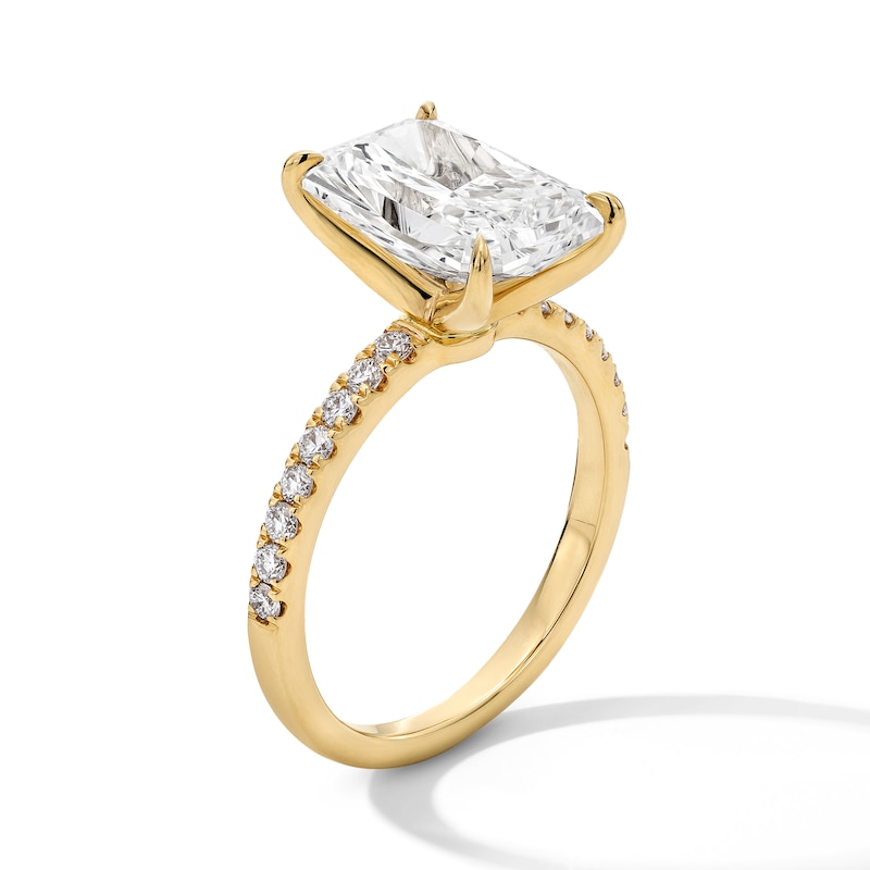 Main Image 3 of 4-1/4 CT. T.W. Radiant-Cut Certified Lab-Grown Diamond Engagement Ring in 14K Gold (F/VS2)