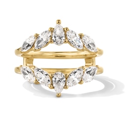 1-1/2 CT. T.W. Pear-Shaped and Marquise-Cut Certified Lab-Grown Diamond Solitaire Enhancer in 14K Gold (F/VS2)