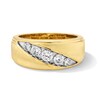 Thumbnail Image 1 of 3/4 CT. T.W. Certified Lab-Grown Diamond Five Stone Slant Band in 10K Gold (F/VS2)