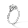 Thumbnail Image 3 of 1-3/8 CT. T.W. Emerald-Cut Certified Lab-Grown Diamond Frame Crossover Shank Engagement Ring in 14K White Gold (F/VS2)