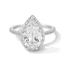 Thumbnail Image 1 of 3-1/2 CT. T.W. Pear-Shaped Certified Lab-Grown Diamond Frame Engagement Ring in 14K White Gold (F/VS2)