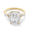 Thumbnail Image 1 of 4-5/8 CT. T.W. Radiant-Cut Certified Lab-Grown Diamond Leaf-Sides Engagement Ring in 14K Gold (F/VS2)