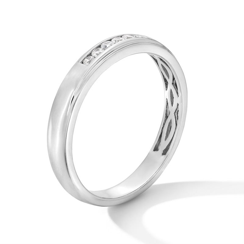 Main Image 3 of 1 CT. T.W. Certified Lab-Grown Diamond Cushion Frame Wedding Ensemble in 10K White Gold (F/SI2) - Size 7 and 10