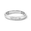 Thumbnail Image 4 of 1 CT. T.W. Certified Lab-Grown Diamond Cushion Frame Wedding Ensemble in 10K White Gold (F/SI2) - Size 7 and 10