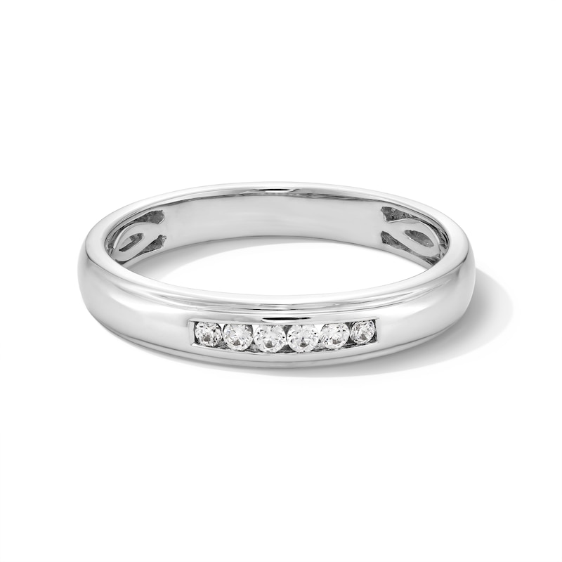 Main Image 4 of 1 CT. T.W. Certified Lab-Grown Diamond Cushion Frame Wedding Ensemble in 10K White Gold (F/SI2) - Size 7 and 10