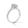 Thumbnail Image 2 of 1 CT. T.W. Oval Diamond Hexagonal Frame Engagement Ring in 14K White Gold