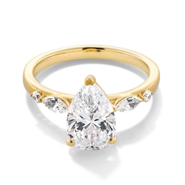 2-1/5 CT. T.W. Pear-Shaped Certified Lab-Grown Diamond Engagement Ring in 14K Gold (F/VS2)