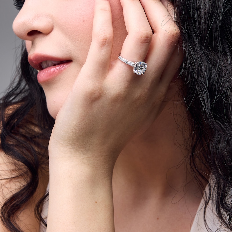 Main Image 2 of 4-5/8 CT. T.W. Certified Lab-Grown Diamond Collar Engagement Ring in 14K White Gold (F/VS2)