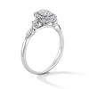 Thumbnail Image 2 of 1 CT. T.W. Oval Diamond Frame Engagement Ring in 14K White Gold