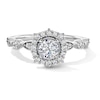 Thumbnail Image 1 of 7/8 CT. T.W. Diamond Frame Art Deco Vintage-Style Engagement Ring in 14K White Gold