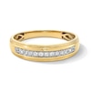 Thumbnail Image 4 of 1-1/3 CT. T.W. Princess-Cut Certified Lab-Grown Diamond Cushion Frame Wedding Ensemble in 10K Two-Tone Gold (F/SI2)