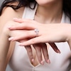 Thumbnail Image 2 of 3 CT. T.W. Pear-Shaped Certified Lab-Grown Diamond Frame Engagement Ring in 14K White Gold (F/VS2)