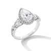 Thumbnail Image 3 of 3 CT. T.W. Pear-Shaped Certified Lab-Grown Diamond Frame Engagement Ring in 14K White Gold (F/VS2)