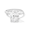 Thumbnail Image 1 of 4 CT. Oval Certified Lab-Grown Diamond Solitaire Engagement Ring in 14K White Gold (F/VS2)