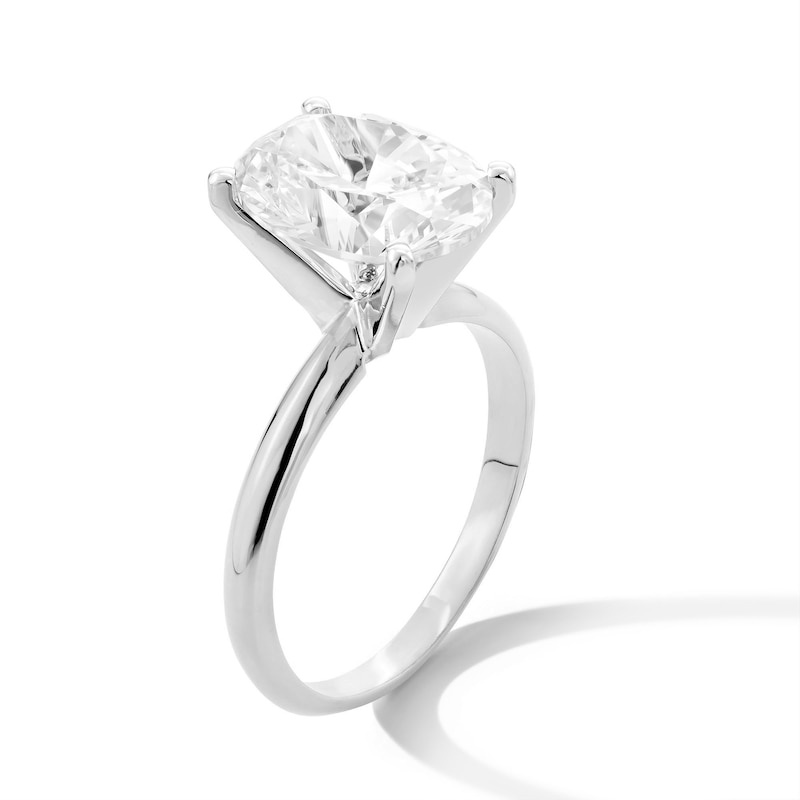 Main Image 3 of 4 CT. Oval Certified Lab-Grown Diamond Solitaire Engagement Ring in 14K White Gold (F/VS2)