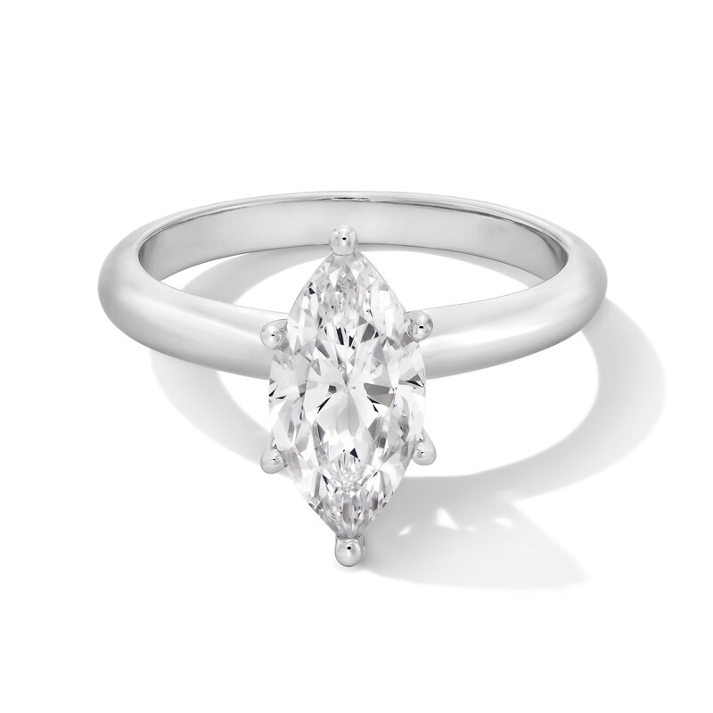 Main Image 1 of 2 CT. Marquise-Cut Certified Lab-Grown Diamond Solitaire Engagement Ring in 14K White Gold (F/VS2)