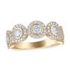 Thumbnail Image 1 of 1-1/2 CT. T.W. Certified Lab-Grown Diamond Frame Five Stone Anniversary Band in 10K Gold (F/VS2)