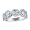 Thumbnail Image 1 of 1-1/2 CT. T.W. Certified Lab-Grown Diamond Frame Five Stone Anniversary Band in 10K White Gold (F/VS2)