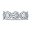 Thumbnail Image 3 of 1-1/2 CT. T.W. Certified Lab-Grown Diamond Frame Five Stone Anniversary Band in 10K White Gold (F/VS2)