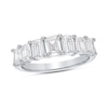 Thumbnail Image 1 of 2 CT. T.W. Emerald-Cut Certified Lab-Grown Diamond Seven Stone Anniversary Band in 10K White Gold (F/VS2)