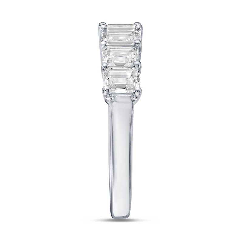 Main Image 2 of 2 CT. T.W. Emerald-Cut Certified Lab-Grown Diamond Seven Stone Anniversary Band in 10K White Gold (F/VS2)