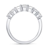 Thumbnail Image 3 of 2 CT. T.W. Emerald-Cut Certified Lab-Grown Diamond Seven Stone Anniversary Band in 10K White Gold (F/VS2)