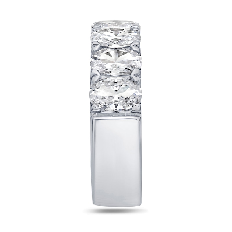Main Image 2 of 3-5/8 CT. T.W. Oval Certified Lab-Grown Diamond Anniversary Band in 14K White Gold (F/VS2)