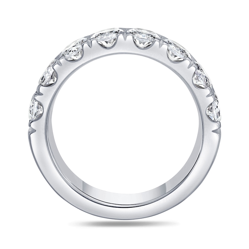 Main Image 3 of 3-5/8 CT. T.W. Oval Certified Lab-Grown Diamond Anniversary Band in 14K White Gold (F/VS2)