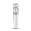 Thumbnail Image 2 of 1-1/2 CT. T.W. Certified Lab-Grown Diamond Five Stone Vintage-Style Anniversary Band in 14K White Gold (F/VS2)