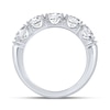Thumbnail Image 3 of 1-1/2 CT. T.W. Certified Lab-Grown Diamond Five Stone Vintage-Style Anniversary Band in 14K White Gold (F/VS2)