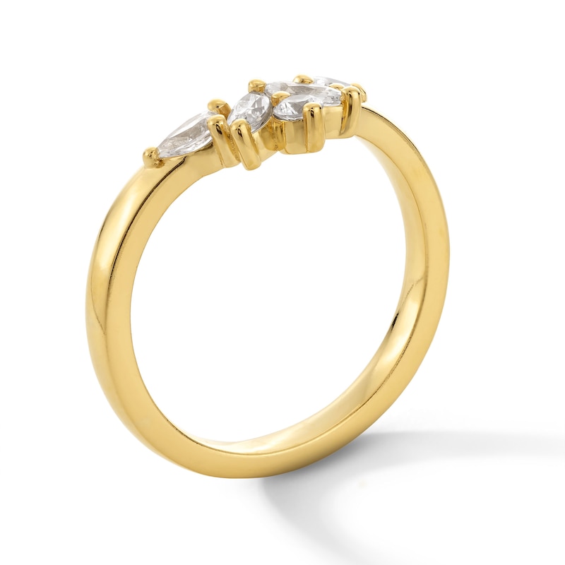 Main Image 2 of 3/8 CT. T.W. Multi-Shaped Certified Lab-Grown Diamond Floral Contour Band in 14K Gold (F/VS2)