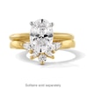 Thumbnail Image 4 of 3/8 CT. T.W. Multi-Shaped Certified Lab-Grown Diamond Floral Contour Band in 14K Gold (F/VS2)