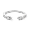Thumbnail Image 1 of 3/8 CT. T.W. Marquise and Round Certified Lab-Grown Diamond Open Shank Stackable Band in 10K White Gold (F/VS2)