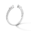 Thumbnail Image 2 of 3/8 CT. T.W. Marquise and Round Certified Lab-Grown Diamond Open Shank Stackable Band in 10K White Gold (F/VS2)