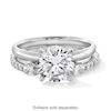 Thumbnail Image 4 of 3/8 CT. T.W. Marquise and Round Certified Lab-Grown Diamond Open Shank Stackable Band in 10K White Gold (F/VS2)